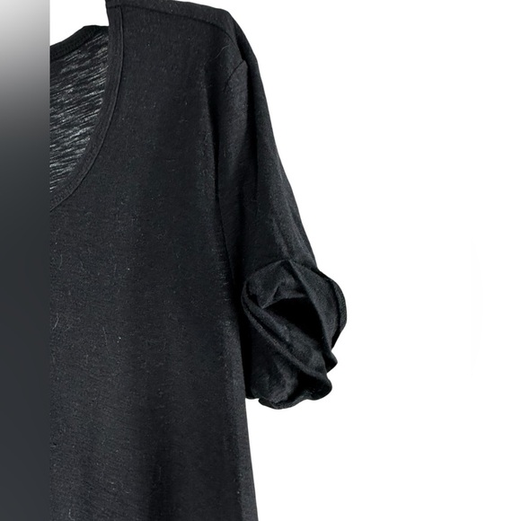 NWT STANDARD JAMES PERSE $165 Rolled Sleeve T-Shirt Dress in Black size 3 large - Picture 6 of 7